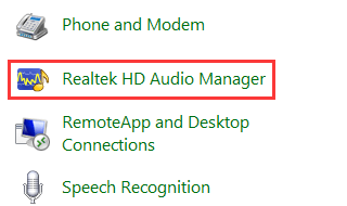 Realtek Hd Audio Manager In Control Panel