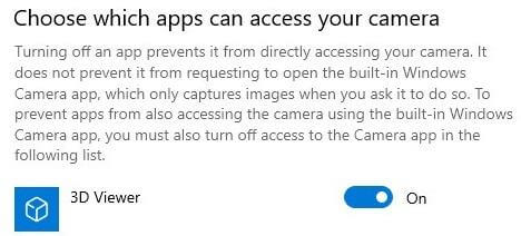Choose Which Apps Can Access Your Camera