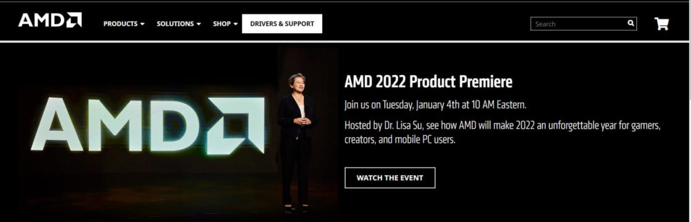 Click on the Drivers & Support Section on AMD Official Website