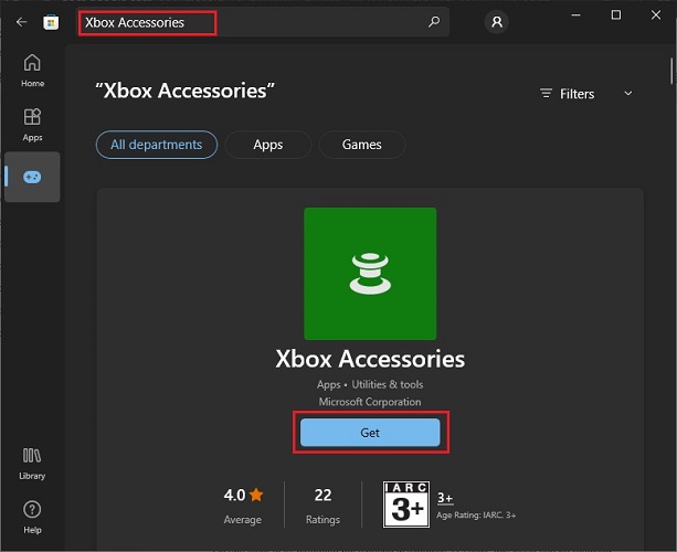 Type Xbox Accessories in microsoft store and click on get relevent app