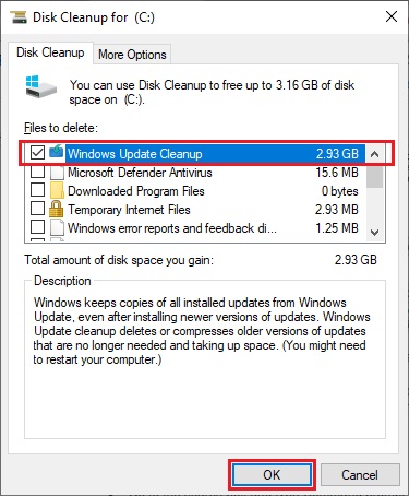 Check for Windows upgrade log files and Temporary Windows Installation files