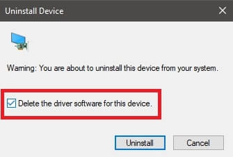 Delete The Driver Software For This Device To Uninstall AMD Drivers