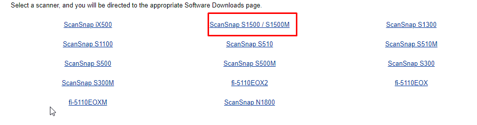 Locate And Click On ScansnapS1500, S1500S