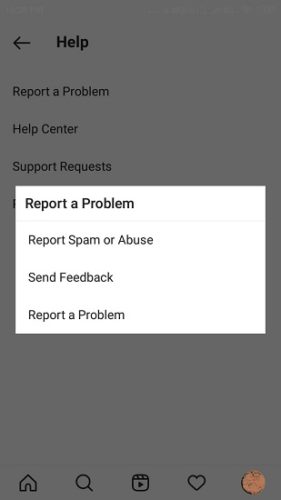 Report a Program in Instagram
