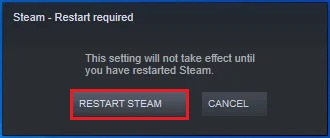 Restart Steam