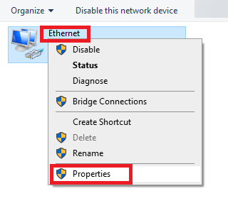 Select the Networking You Are Using And Click on Properties 
