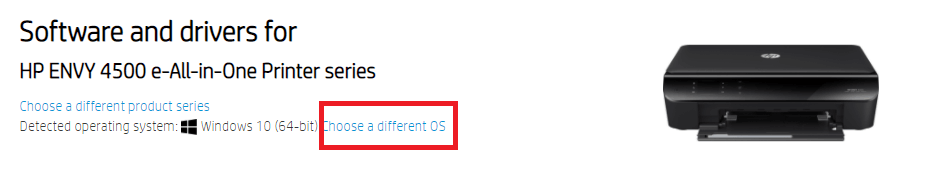 Select the Operating system installed on your PC