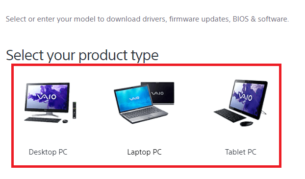 Select the PC or laptop