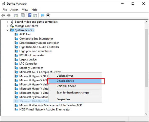 Disable Microsoft UAA Bus Driver for High Definition Audio