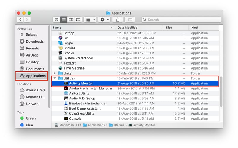 Open Activity Monitor From Applications On Mac