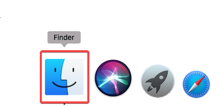 Open the Finder on Mac