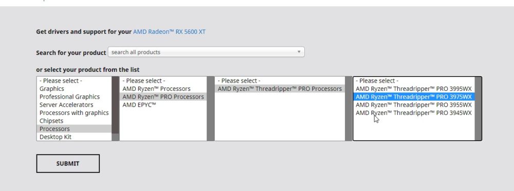 Select AMD Processor To Download Driver