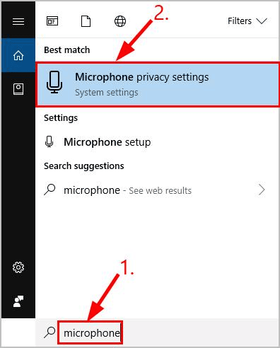Microphone privacy setting