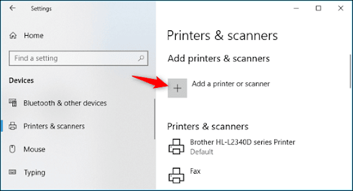 Add a printer or scanner