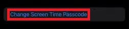 Change Screen Time Passcode