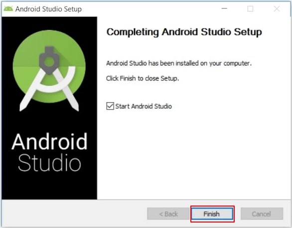 completing android studio setup