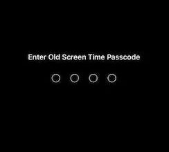 screen time passcode reset