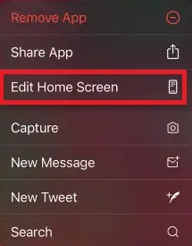 Edit iPhone Home Screen