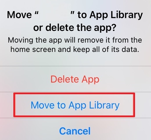 Move to App Library