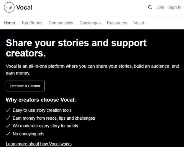 Vocal Media as a medium alternative
