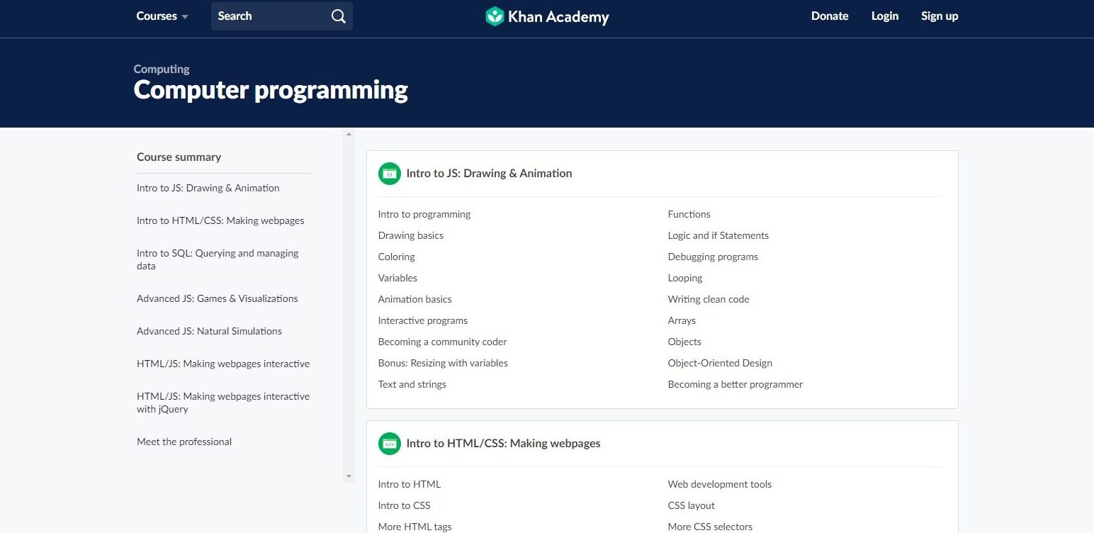 Computer Programming by Khan Academy