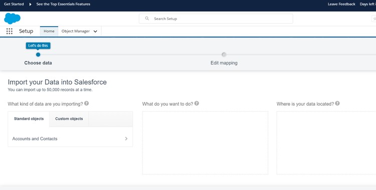 Management of contacts in Salesforce