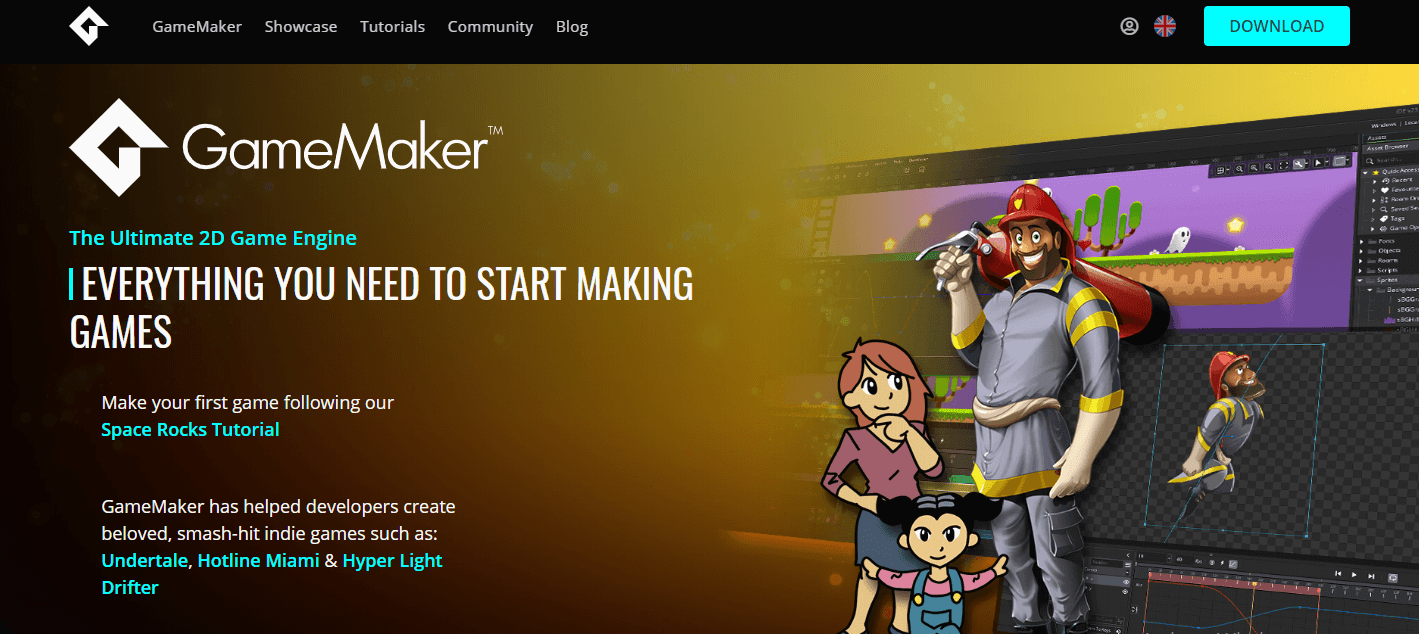 GameMaker Studio 2 - Best Game Engines for Beginners