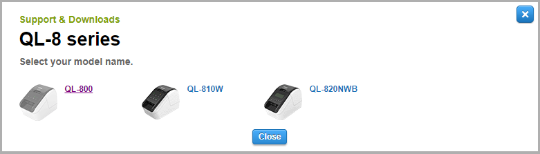 click on the QL-800 option over there