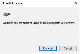 go with the Uninstall option to confirm your actions