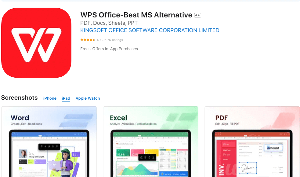 WPS Office - Best Microsoft Office Alternatives